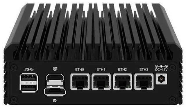 Alt view image 3 of 6 - HUNSN Micro Firewall Appliance, Mini PC, VPN, Router PC, N5105, RJ03m, AES-NI, 4 x 2.5GbE I226-V LAN, Type-C, TF, M.2 WiFi 6 Slot, Barebone, NO RAM, NO Storage, NO System