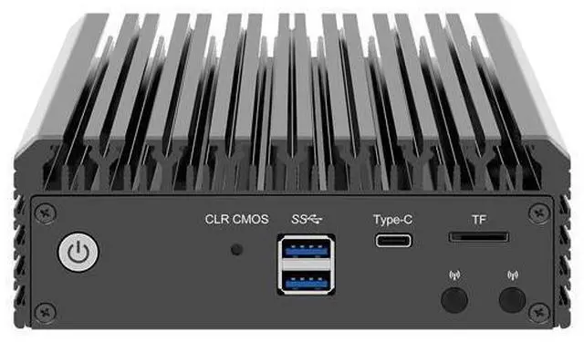 Alt view image 4 of 4 - HUNSN Micro Firewall Appliance, Mini PC, VPN, Router PC, N5105, RJ03a, AES-NI, 4 x 2.5GbE I226-V LAN, Type-C, TF, M.2 WiFi 6 Slot, Barebone, NO RAM, NO Storage, NO System