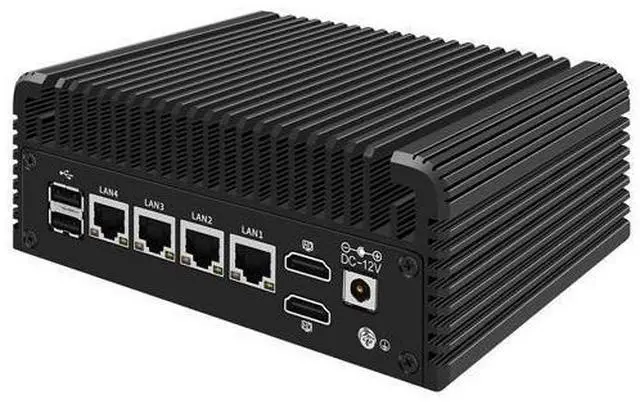 Alt view image 3 of 6 - HUNSN Micro Firewall Appliance, Mini PC, PFSense, Mikrotik, J6412, RJ09, OPNsense, Untangle, Sophos, Kerio, VPN, Router PC, 4 x 1GbE LAN, 2 x HDMI, 2 x COM, 0 RAM, 0 Storage, Barebone No System