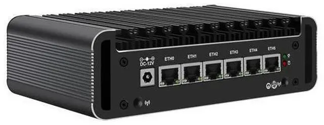 Alt view image 3 of 4 - HUNSN Micro Firewall Appliance, Mini PC, PFSense, Mikrotik,Alder Lake-N 12th Gen N100, RJ47, OPNsense, VPN, Router PC,  6 x 2.5GbE I226-V LAN, HDMI, 0 RAM, 0 Storage, Barebone No System