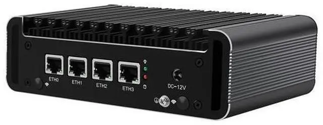 Alt view image 3 of 4 - HUNSN Micro Firewall Appliance, Mini PC, PFSense, Mikrotik, Celeron J6412, RJ62, OPNsense, VPN, Router PC, 4 x 2.5GbE I226-V LAN, HDMI, DP, SIM Slot, 0 RAM, 0 Storage, Barebone No System
