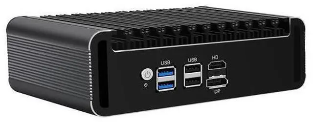 Alt view image 4 of 4 - HUNSN Micro Firewall Appliance, Mini PC, PFSense, Mikrotik, Celeron J6412, RJ62, OPNsense, VPN, Router PC, 4 x 2.5GbE I226-V LAN, HDMI, DP, SIM Slot, 0 RAM, 0 Storage, Barebone No System