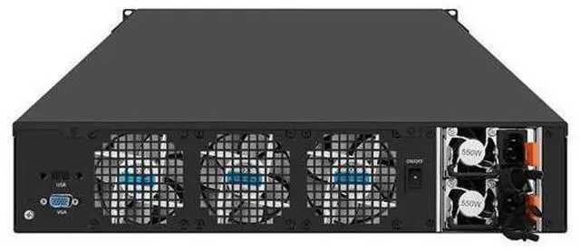 Alt view image 2 of 4 - HUNSN 2U Firewall Appliance XEON Server with IPMI, Hot Swappable Redundancy Power Supply, Dual E5 2699 V3 CPU, RJ70, PFSense, OPNsense, C612, 10 x I210 I211 LAN, 0 RAM, 0 Storage, Barebone No System