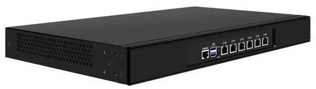 Alt view image 3 of 4 - 1U Firewall Appliance, pFsense Plus, Mikrotik, OPNsense, J4125, HUNSN RJ08l, VPN, Router PC, AES-NI, 6 x 2.5GbE I226-V LAN, supports 4 x 48V POE, 8G RAM, 64G SSD