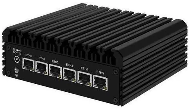 Alt view image 3 of 5 - Micro Firewall Appliance, Mini PC, pFsense Plus, Mikrotik, J6413, HUNSN RJ09, OPNsense, VPN, Router PC, AES-NI, 6 x 2.5GbE I226-V LAN, Console, HDMI, DP, SIM Slot, 4G RAM, 32G SSD