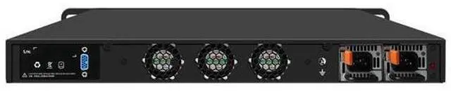 Alt view image 2 of 5 - HUNSN 1U Firewall Appliance with Redundancy Power Supply, Mikrotik, VPN, Core I3 7100, RJ10k, Network Rackmount, AES-NI, 8 x I211 LAN, 2 x SFP+ 10Gbe 82599ES, Barebone, NO RAM, NO Storage, NO System