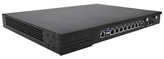 Alt view image 3 of 5 - HUNSN 1U Firewall Appliance with Redundancy Power Supply, Mikrotik, VPN, Core I3 7100, RJ10k, Network Rackmount, AES-NI, 8 x I211 LAN, 2 x SFP+ 10Gbe 82599ES, Barebone, NO RAM, NO Storage, NO System