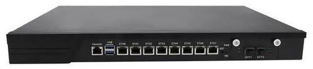 Alt view image 4 of 5 - HUNSN 1U Firewall Appliance with Redundancy Power Supply, Mikrotik, VPN, Core I3 7100, RJ10k, Network Rackmount, AES-NI, 8 x I211 LAN, 2 x SFP+ 10Gbe 82599ES, Barebone, NO RAM, NO Storage, NO System