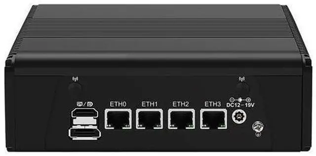 Alt view image 3 of 6 - HUNSN Micro Firewall Appliance, Mini PC, VPN, Router PC, AMD Ryzen 7 7840HS, RJ11f, 4 x 2.5GbE I226-V, Type-C USB4, Type-C 10G, TF, Console, HDMI, DP, Barebone, NO RAM, NO Storage, NO System