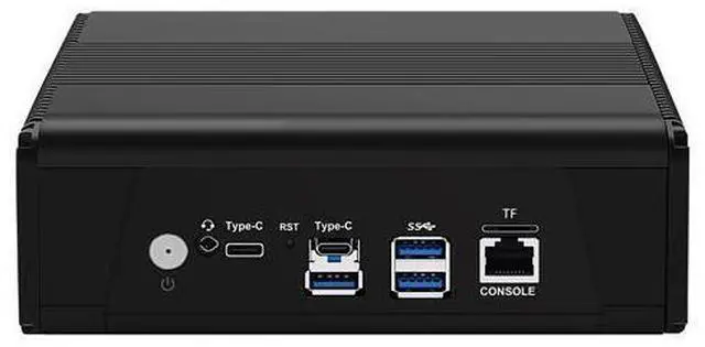 Alt view image 4 of 6 - HUNSN Micro Firewall Appliance, Mini PC, VPN, Router PC, AMD Ryzen 7 7840HS, RJ11f, 4 x 2.5GbE I226-V, Type-C USB4, Type-C 10G, TF, Console, HDMI, DP, Barebone, NO RAM, NO Storage, NO System