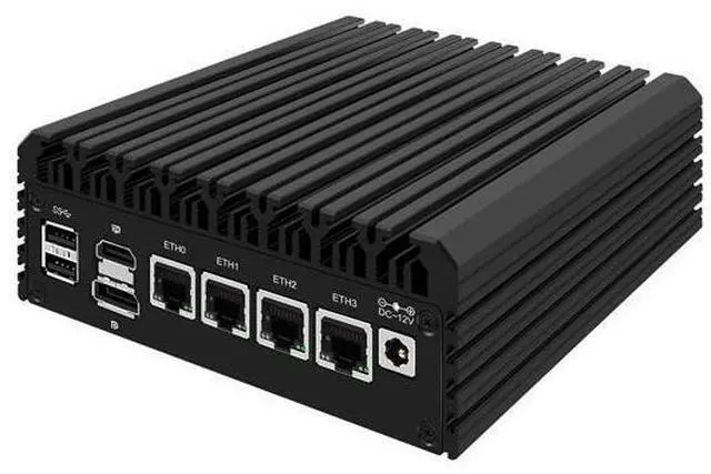 Alt view image 3 of 4 - HUNSN Micro Firewall Appliance, Mini PC, pFsense, Mikrotik, Alder Lake-N 12th Gen N200, RJ35, OPNsense, VPN, Router PC, GPIO, TF Slot, HDMI, DP, 4 x 2.5GbE I226-V, 8G DDR5 RAM, 128G SSD
