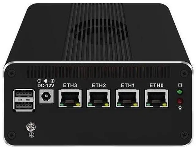 Main image of HUNSN Micro Firewall Appliance, Mini PC, VPN, Router PC, N100, RJ52k, 4 x 2.5GbE I226-V, Type-C, SIM Slot, TF Slot, DP, HDMI, 5 x USB2.0, USB3.0, Barebone, NO RAM, NO Storage, NO System