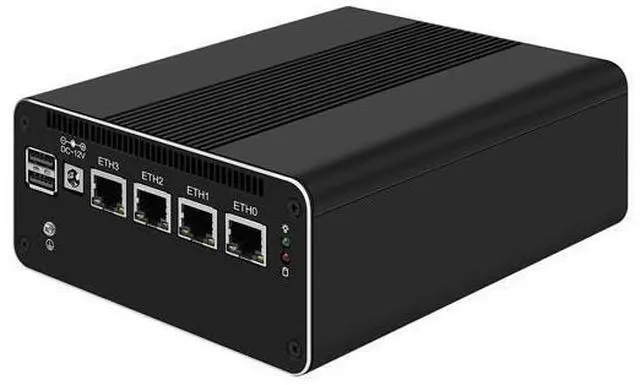 Alt view image 3 of 6 - HUNSN Micro Firewall Appliance, Mini PC, VPN, Router PC, N100, RJ52k, 4 x 2.5GbE I226-V, Type-C, SIM Slot, TF Slot, DP, HDMI, 5 x USB2.0, USB3.0, Barebone, NO RAM, NO Storage, NO System