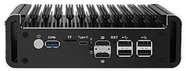 Alt view image 4 of 6 - HUNSN Micro Firewall Appliance, Mini PC, PFSense, Mikrotik, Celeron J6412, RJ62, OPNsense, VPN, Router PC, 4 x 2.5GbE I226-V LAN, 2 x HDMI, Type-C, TF Slot, 0 RAM, 0 Storage, Barebone No System