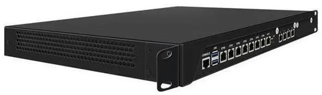 Alt view image 3 of 4 - HUNSN 1U Rackable Cabinet Firewall Appliance, PFSense, Xeon E 2124G, RJ67, Mikrotik, OPNsense, VPN, Router PC, C246, 8 x 2.5GbE, 4 x 1GbE LAN, Console, GPIO, 0 RAM, 0 Storage, Barebone No System