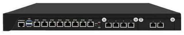 Alt view image 4 of 4 - HUNSN 1U Rackable Cabinet Firewall Appliance, PFSense, Mikrotik, Xeon E 2126G, RJ67, OPNsense, VPN, Router PC, C246, 14 x 2.5GbE 226-V LAN, Console, GPIO, 0 RAM, 0 Storage, Barebone No System
