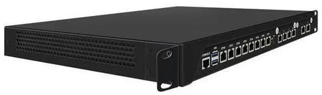 Alt view image 3 of 4 - HUNSN 1U Rackable Cabinet Firewall Appliance, PFSense, Mikrotik, Xeon E 2126G, RJ67, OPNsense, VPN, Router PC, C246, 14 x 2.5GbE 226-V LAN, Console, GPIO, 0 RAM, 0 Storage, Barebone No System