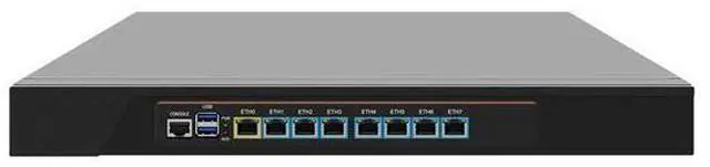 1U Rackmount Firewall | 8 LAN Ports | High Security HUNSN Firewall Appliance with SFP28, 1U Network Rackmount, PFSense