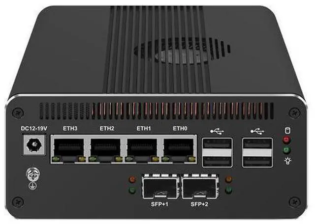 Main image of HUNSN 10GbE Micro Firewall Appliance, Mini PC, PFSense, Mikrotik, Ultra 5 125H, RJ69, OPNsense, VPN, Router PC, 4 x 2.5GbE LAN, 2 x SFP+, Type-C, TF, DP, HDMI, 0 RAM, 0 Storage, Barebone No System