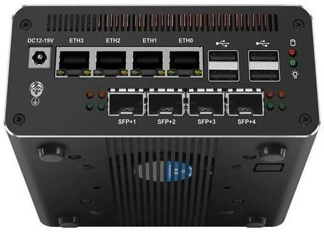 Alt view image 7 of 7 - HUNSN Micro Firewall Appliance 10GbE, Mini PC, PFSense, Mikrotik, Ultra 5 Processor 125H, RJ69, OPNsense, VPN, Router PC, 4 x 2.5GbE LAN, 4 x SFP+ X710, Type-C, 0 RAM, 0 Storage, Barebone No System