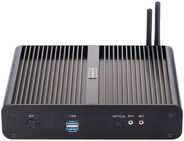 Alt view image 3 of 6 - HUNSN Fanless Mini PC, Desktop Computer, HTPC, I7 4500U 4510U 4650U, BM02, Windows 11 / Linux Ubuntu, Raid, 2 x HDMI, 2 x LAN, 4 x USB3.0, 4 x USB2.0, Optical, 0 RAM, 0 Storage, Barebone No System