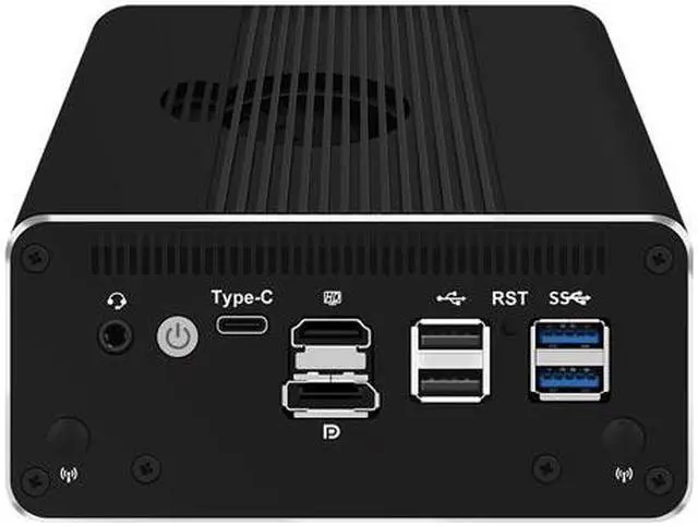 Alt view image 2 of 6 - HUNSN Micro Firewall Appliance, Mini PC, RJ51, Intel Core I5 1135G7, pFsense, Mikrotik, OPNsense, VPN, Router PC, 8 x 2.5GbE I226-V, HDMI, DP, Type-C for data/display, Console, 4G RAM, 128G SSD