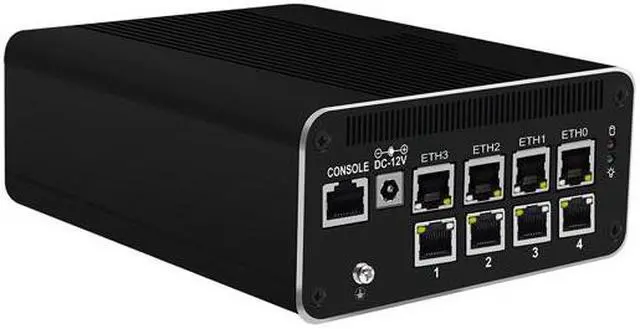 Alt view image 3 of 6 - HUNSN Micro Firewall Appliance, Mini PC, RJ51, Intel Core I5 1135G7, pFsense, Mikrotik, OPNsense, VPN, Router PC, 8 x 2.5GbE I226-V, HDMI, DP, Type-C for data/display, Console, 4G RAM, 128G SSD