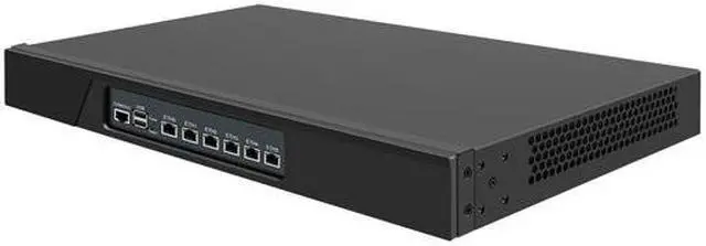Main image of HUNSN 1U Firewall Network Security Appliance, pFSense, Mikrotik, Core I3 N305, RJ08, OPNsense, VPN, Router PC, AES-NI, 6 x 2.5GbE I226-V LAN, Console, VGA, 16G RAM, 128G SSD