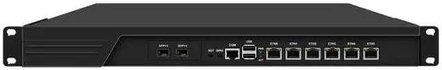 Main image of HUNSN 1U Firewall Appliance 10GbE, PFSense, Mikrotik,2th Gen I3 2328M, 2350M, 2370M, RJ16, OPNsense, VPN,  6 x 2.5GbE I226-V, 2 x SFP+ 82599ES 10GbE, 8G RAM, 128G SSD
