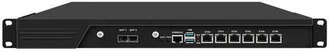 Main image of HUNSN 1U Firewall Appliance 10GB, PFSense, Mikrotik, Core I5 14400, RJ16, OPNsense, VPN, Network Rackmount, H61 / B660, 6 x 2.5GbE I226-V, 2 x SFP+ 82599ES, 16G RAM, 64G SSD