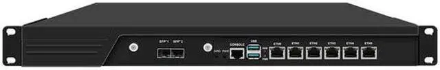 Main image of HUNSN 1U Firewall Appliance 10GbE with Redundancy Power Supply, PFSense, I7 12700, RJ16, Mikrotik, OPNsense, VPN, 6 x 2.5GbE LAN, 2 x SFP+, Support 19-24V DC, 4G RAM, 32G SSD