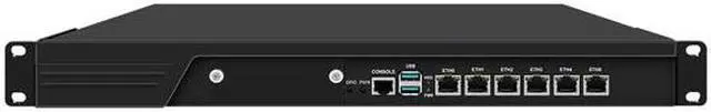 Main image of HUNSN 1U Rack Firewall Appliance with Redundancy Power Supply, PFSense, I7 12700, RJ65, Mikrotik, OPNsense, VPN, 6 x 2.5GbE LAN, Support 19-24V DC, Dual Power, 16G RAM, 128G SSD