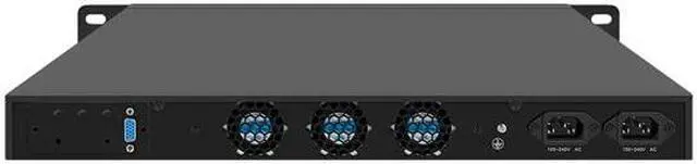 Alt view image 2 of 5 - HUNSN 1U Rack Firewall Appliance with Redundancy Power Supply, PFSense, I7 12700, RJ65, Mikrotik, OPNsense, VPN, 6 x 2.5GbE LAN, Support 19-24V DC, Dual Power, 16G RAM, 128G SSD