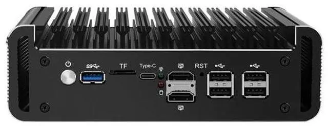 Alt view image 2 of 4 - HUNSN Micro Firewall Appliance, Mini PC, PFSense, Mikrotik, Twin Lake Core 3 N355, RJ47, OPNsense, VPN, Router PC, 6 x 2.5GbE I226-V, 2 x HDMI2.1, TF, Type-C, 8G DDR5 RAM, 128G SSD