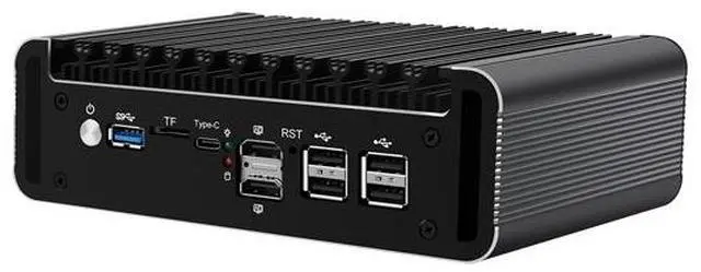 Alt view image 4 of 4 - HUNSN Micro Firewall Appliance, Mini PC, PFSense, Mikrotik, Twin Lake Core 3 N355, RJ47, OPNsense, VPN, Router PC, 6 x 2.5GbE I226-V, 2 x HDMI2.1, TF, Type-C, 8G DDR5 RAM, 128G SSD