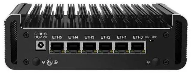 Main image of HUNSN Micro Firewall Appliance, Mini PC, PFSense, Mikrotik, Twin Lake Core 3 N355, RJ47, OPNsense, VPN, Router PC, 6 x 2.5GbE I226-V, 2 x HDMI2.1, TF, Type-C, 8G DDR5 RAM, 512G SSD
