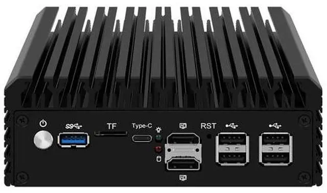 Alt view image 2 of 6 - HUNSN Micro Firewall Appliance, Mini PC, PFSense, Mikrotik, Twin Lake Core 3 N355, RJ45, OPNsense, VPN, Router PC, 6 x 2.5GbE I226-V, 2 x HDMI2.1, TF, Type-C, 8G DDR5 RAM, 512G SSD