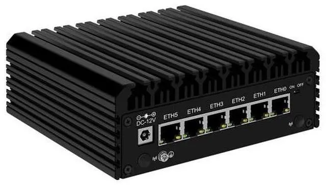 Alt view image 3 of 6 - HUNSN Micro Firewall Appliance, Mini PC, PFSense, Mikrotik, Twin Lake Core 3 N355, RJ45, OPNsense, VPN, Router PC, 6 x 2.5GbE I226-V, 2 x HDMI2.1, TF, Type-C, 8G DDR5 RAM, 512G SSD