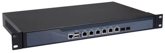 Main image of Firewall, VPN, 1U 19 Inch Rackmount, Mikrotik, Pfsense, B75 with Pentium G2020, RS10, OPNsense, Network Appliance, 6 LAN/2 Optical SFP/2USB/COM/VGA/Fan/Bypass,(8G RAM/64G SSD)