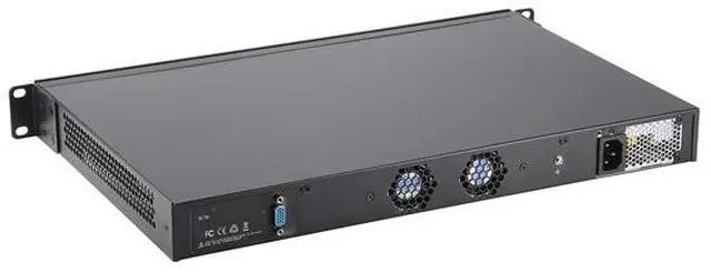 Alt view image 4 of 7 - 1U Firewall Appliance, pFsense, HUNSN RS46, C236 with Core I3 8100, Mikrotik, OPNsense, VPN, Network Rackmount, AES-NI, 8 x Gigabit LAN, Console, VGA, SIM Slot, 32G RAM, 128G SSD