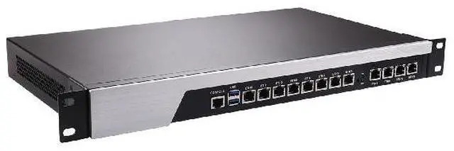 Alt view image 3 of 7 - HUNSN 1U Firewall Appliance, pFsense, I3 8100, RS45, Mikrotik, OPNsense, VPN, Network Rackmount, AES-NI, 12 x Gigabit LAN, Console, VGA, 16G RAM, 128G SSD