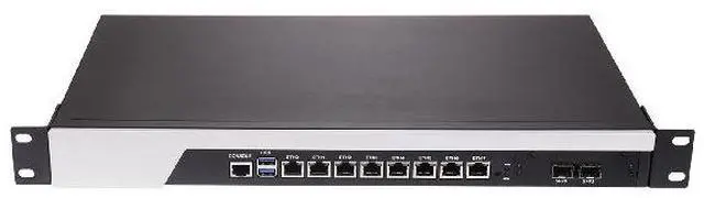 Main image of HUNSN 1U Firewall Appliance, pFsense, I5 8400, RS45, Mikrotik, OPNsense, VPN, Network Rackmount, 8 x 2.5Gbe 226-V LAN, 2 x SFP+ 10Gbe 82599ES, Console, VGA, 0 RAM, 0 Storage, Barebone No System
