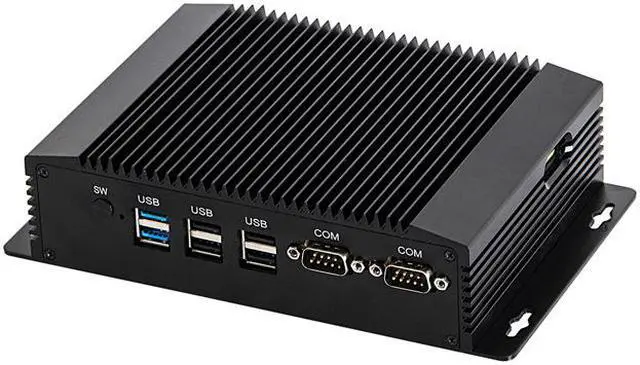 Alt view image 6 of 7 - Industrial Computer, Fanless Mini PC, HUNSN BM18, J1900 N3510 N3520, Embedded IPC, Windows 11 or Linux Ubuntu, Watchdog, GPIO, WOL, VGA, HDMI, 2 x LAN, 2 x RS232 422 485, 4G RAM, 64G SSD