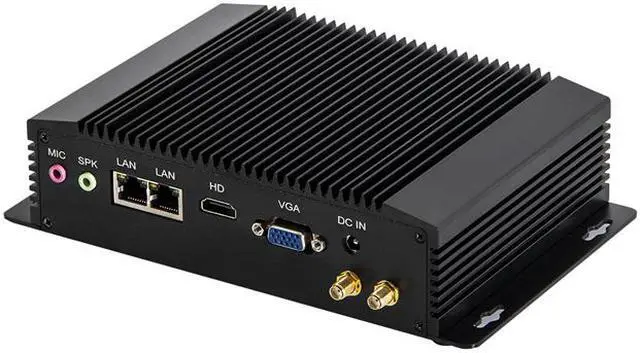 Alt view image 3 of 7 - Industrial Computer, Fanless Mini PC, HUNSN BM18, J1900 N3510 N3520, Embedded IPC, Windows 11 or Linux Ubuntu, Watchdog, GPIO, WOL, VGA, HDMI, 2 x LAN, 2 x RS232 422 485, 4G RAM, 64G SSD