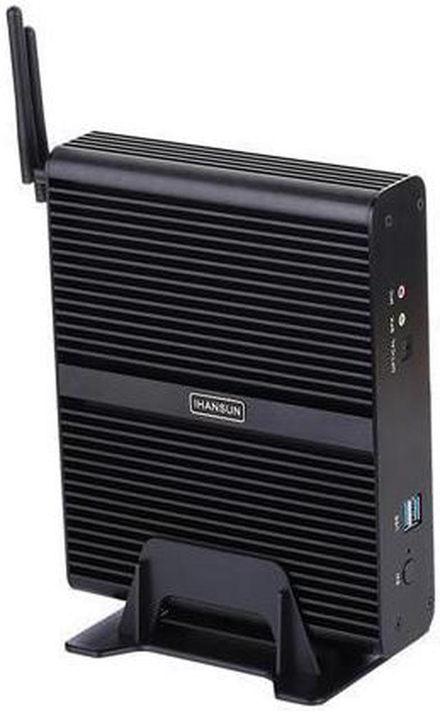 Alt view image 6 of 6 - HUNSN Fanless Mini PC, Desktop Computer, HTPC, I7 4500U 4510U 4650U, BM02, Windows 11 / Linux Ubuntu, Raid, 2 x HDMI, 2 x LAN, 4 x USB3.0, 4 x USB2.0, Optical, 0 RAM, 0 Storage, Barebone No System