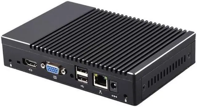 Alt view image 2 of 6 - Fanless Mini PC, Desktop Computer, Quad Core AMD A6 1450, HUNSN BH05a,  Windows 11 Pro or Linux Ubuntu, PXE, WOL, Vmware, Citrix Supported, VGA, HDMI, LAN, Type-C, Vesa mount, 4G RAM, 64G SSD
