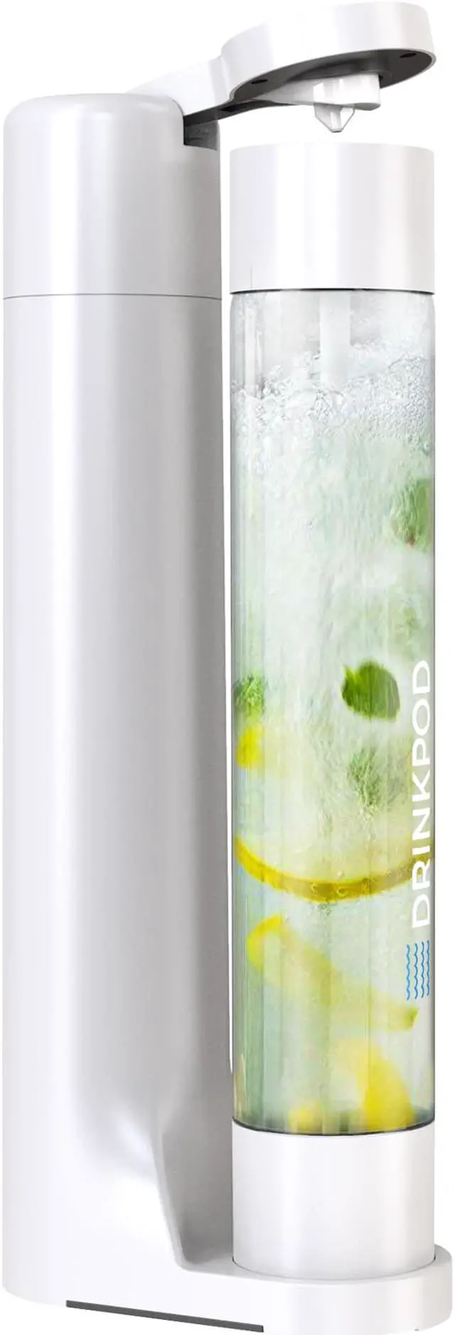 Alt view image 2 of 5 - Drinkpod FIZZpod Soda Maker - Fizzy Sparkling Water & Soda Maker with 3 PET Bottles, 3 Caps, 1 Fizz Infuser and Manual - Make Homemade Sparkle Water, Juice, Coffee, Tea and Cocktail Drinks with Fruit