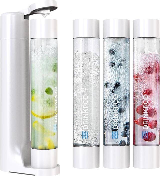 Main image of Drinkpod FIZZpod Soda Maker - Fizzy Sparkling Water & Soda Maker with 3 PET Bottles, 3 Caps, 1 Fizz Infuser and Manual - Make Homemade Sparkle Water, Juice, Coffee, Tea and Cocktail Drinks with Fruit