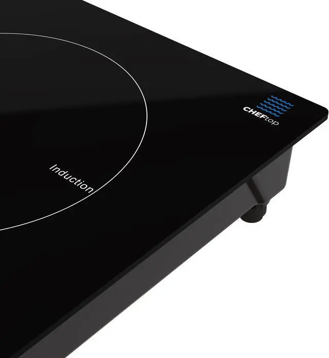 Alt view image 3 of 7 - Cheftop Induction 2 Burner Cooktop - Portable 120V Digital Ceramic Top 2 Burner Electric Cooktop with Kids Safety Lock - Works with Flat Cast Iron Pan,1800 Watt, Touch Sensor Control, Multiple Control