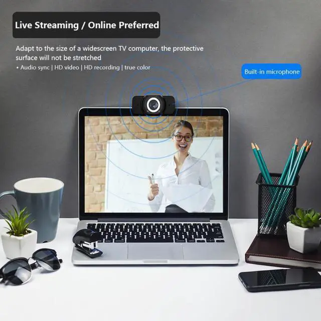 Alt view image 3 of 5 - 1080P USB2.0 Webcam With Microphone PC Laptop Desktop USB Webcams Streaming Computer Camera With Mic Web Camera For Computer
